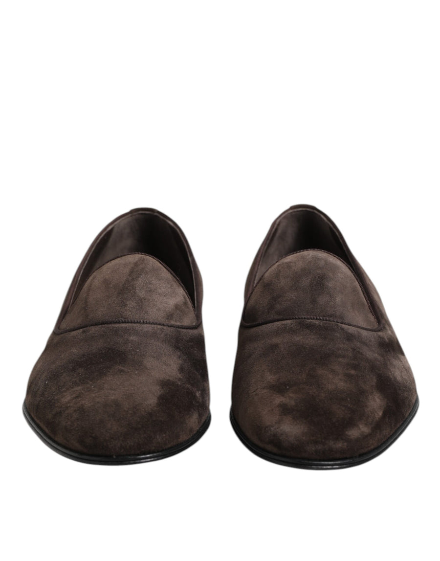 Dolce & Gabbana 100% Velvet Leather loafer in brown