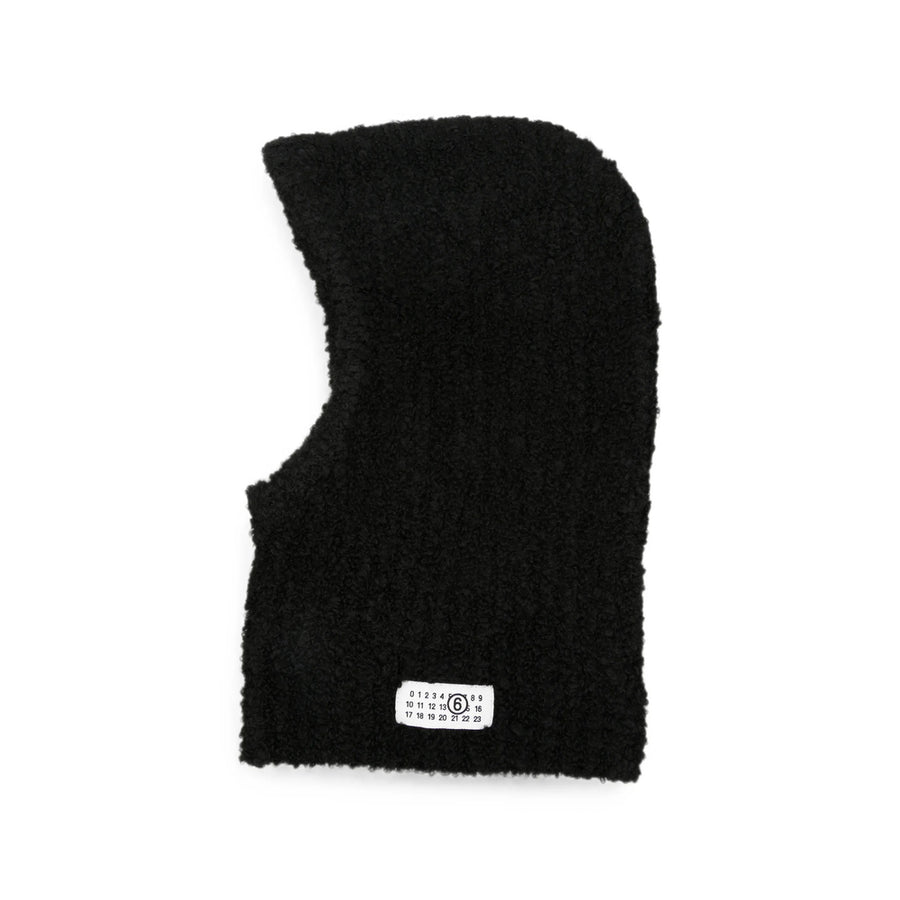 Bouclé Knit Hat Black Acrylic