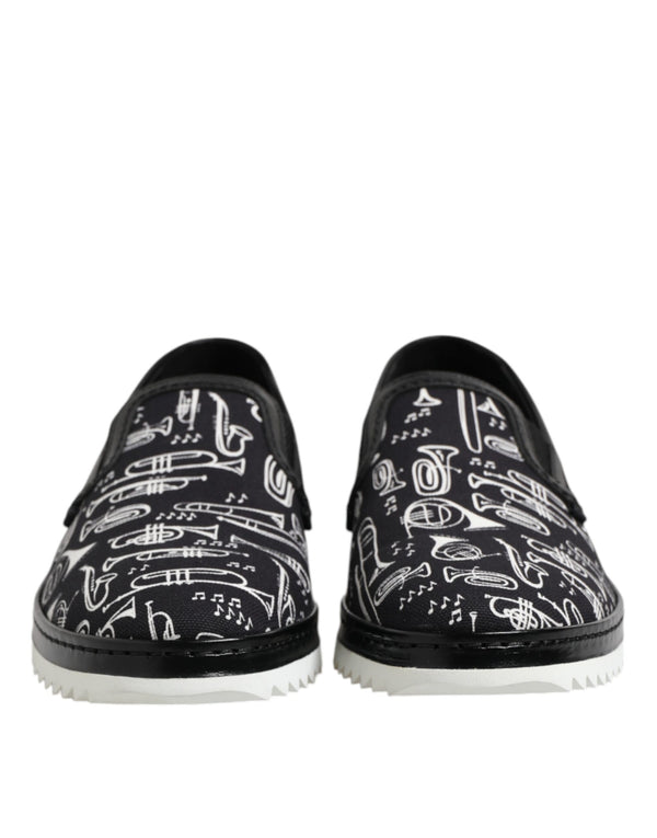 Dolce & Gabbana 65% Cotton 35% Leather loafer in black
