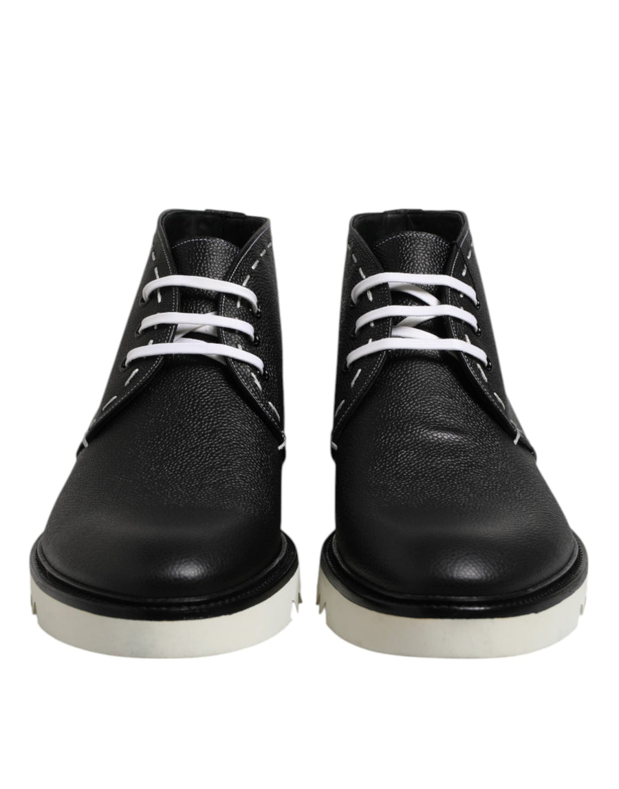 Dolce & Gabbana Leather ankle boot in black