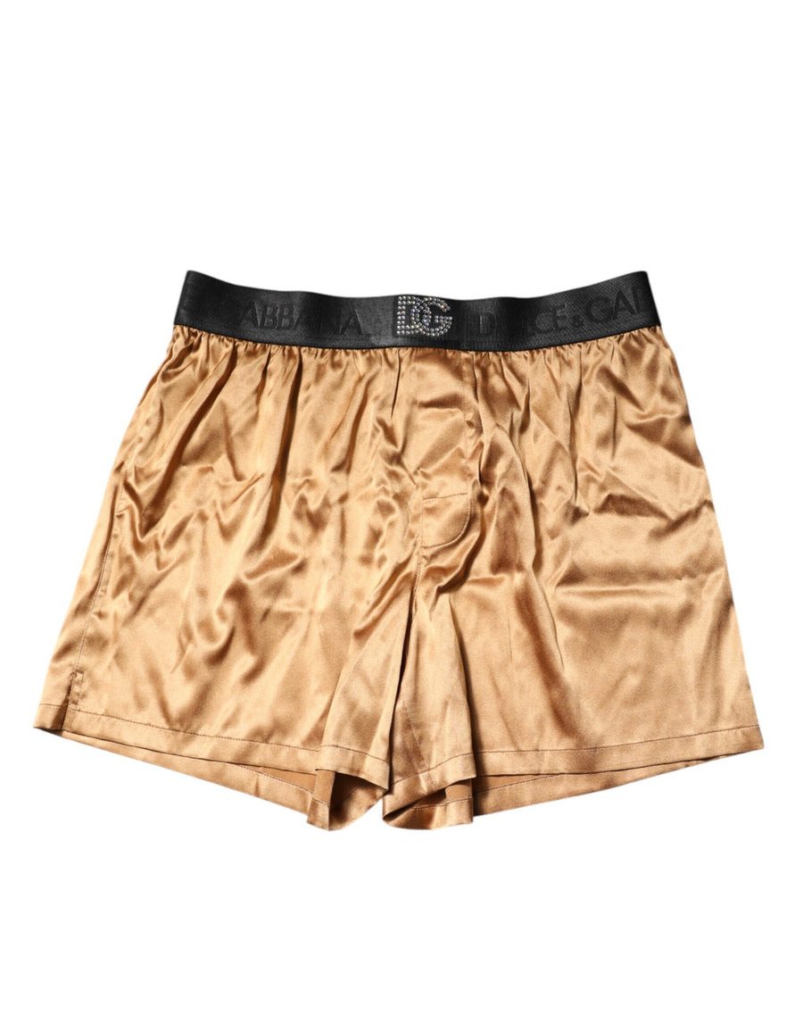 Dolce & Gabbana Silk boxer brief in beige