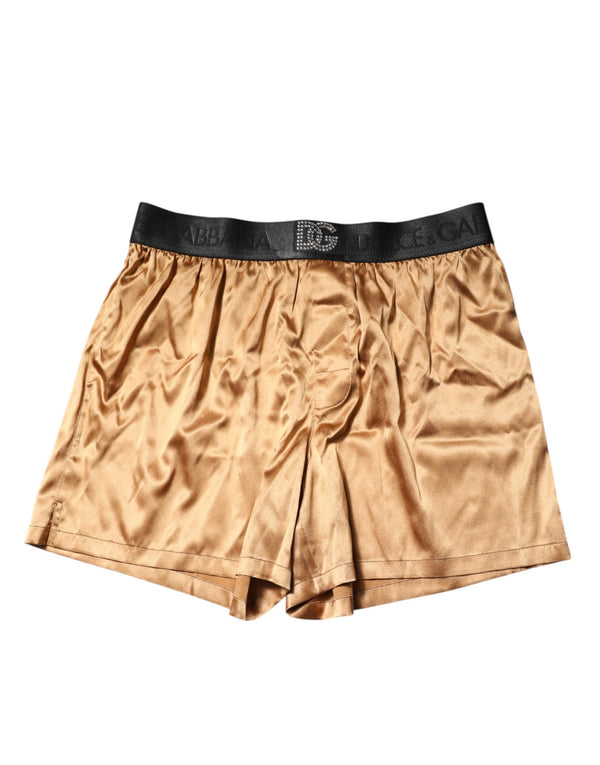 Dolce & Gabbana Silk boxer brief in beige