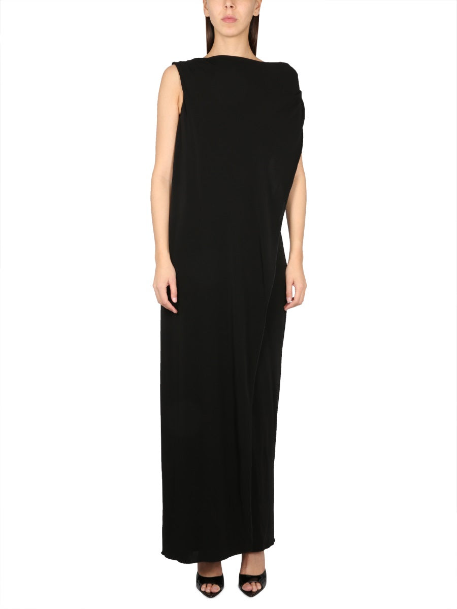 Sustainable Organzine Dress Black Viscose
