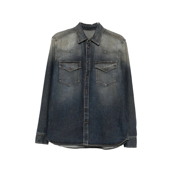 Denim Shirt Blue Cotton