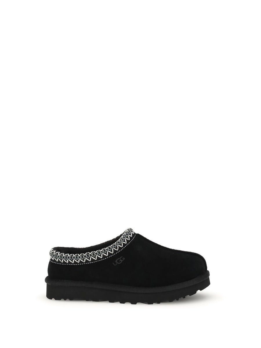 UGG Upper: 100% mutton; Sole: 100% rubber mule in black