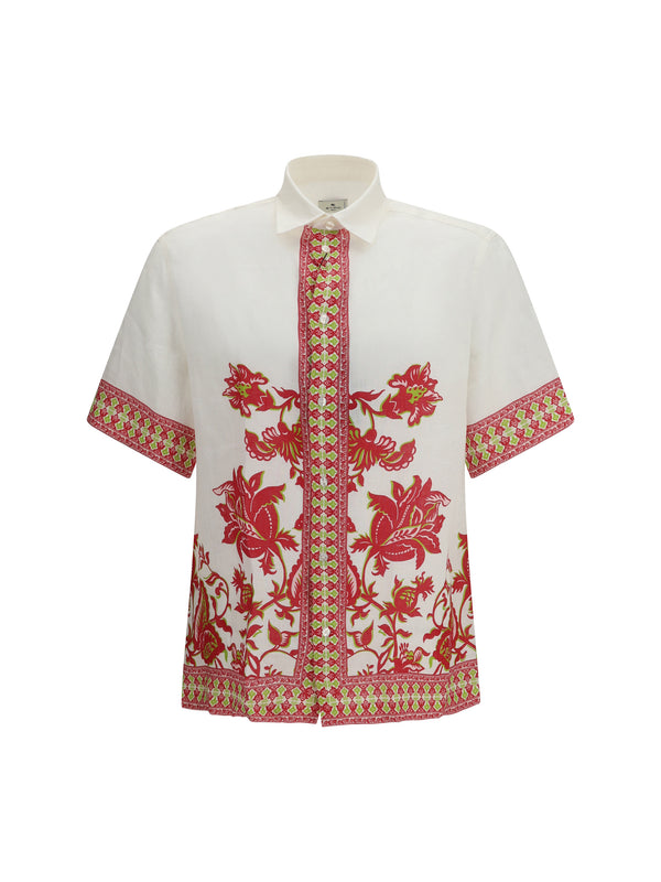 Etro 100% Linen shirt in white