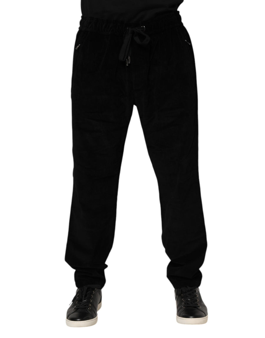 Dolce & Gabbana 100% Cotton joggers in black