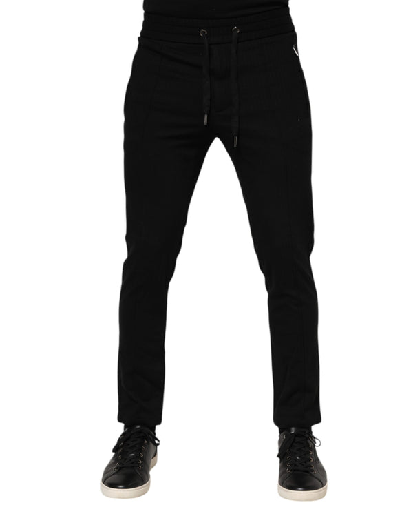 Dolce & Gabbana 66% Viscose joggers in black