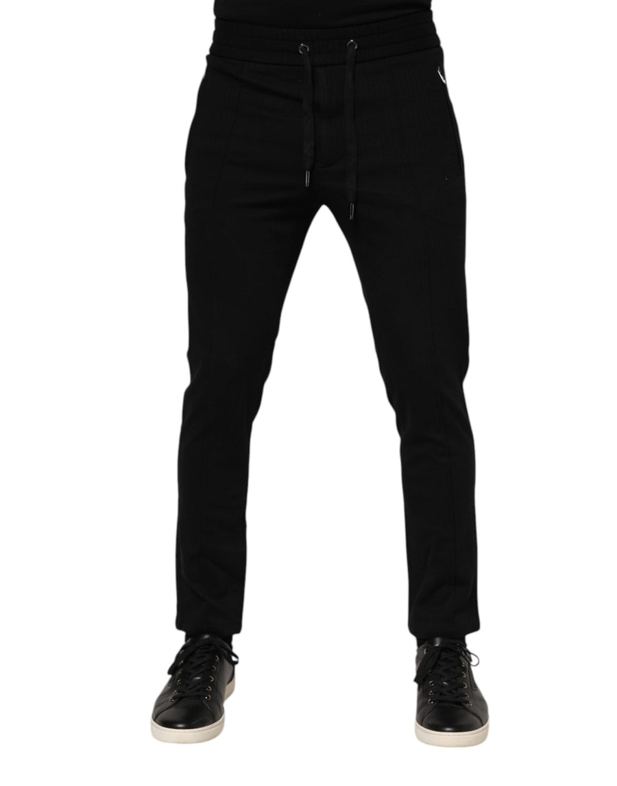 Dolce & Gabbana 66% Viscose joggers in black