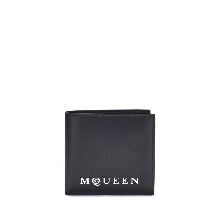 Alexander McQueen 100% Calf Leather Bos Taurus wallet in black