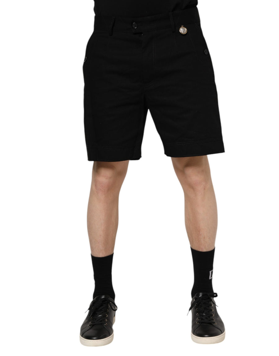 Dolce & Gabbana 98% Cotton 2% Elastane bermuda shorts in black