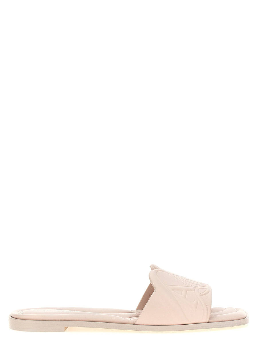 Alexander McQueen Seal Sandals — Beige