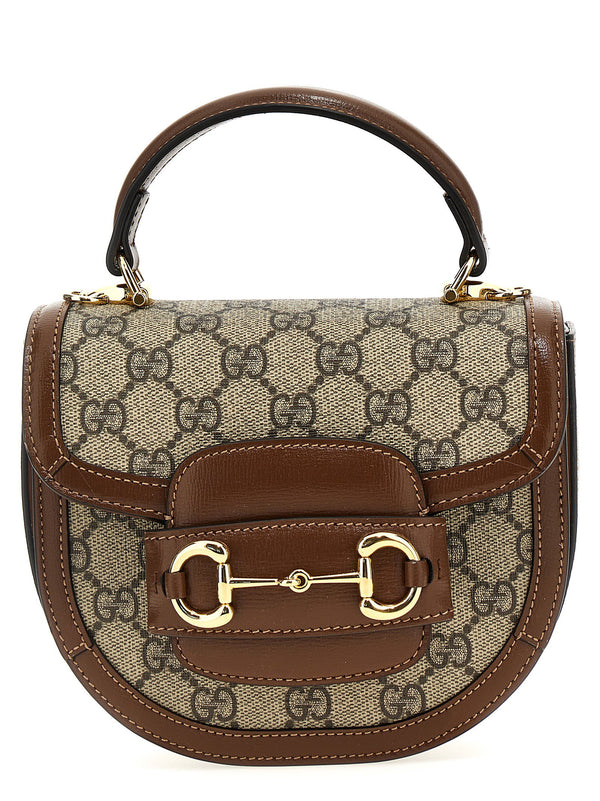 حقيبة Gucci Horsebit 1955 توب مقبض — بني