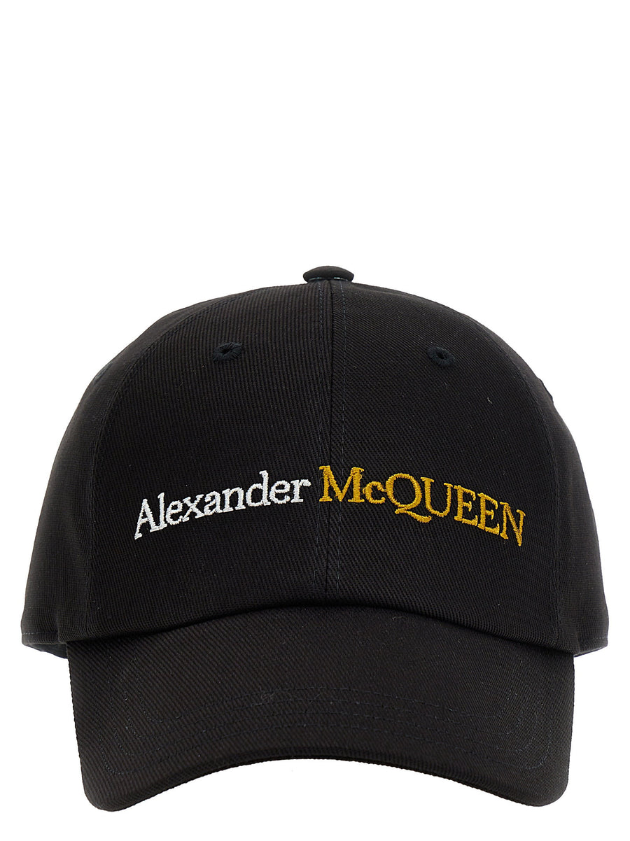 Alexander McQueen Logo-Embroidered Baseball Cap — Black