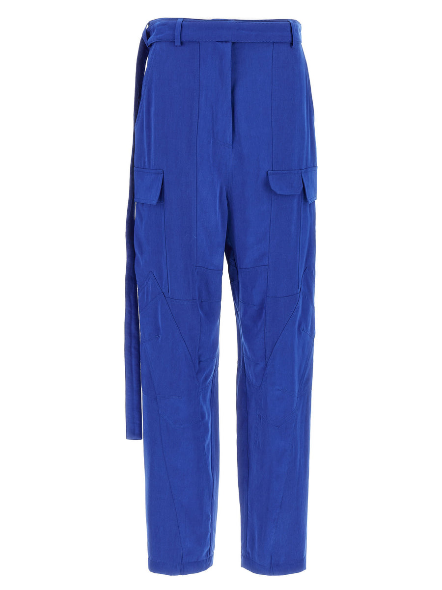 Ferragamo Lyocell Cargo Cargo Pants — Blue
