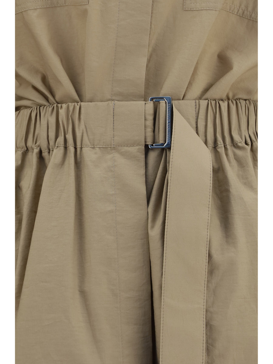 Shirt And Skirt Dress Bleeker Beige Cotton