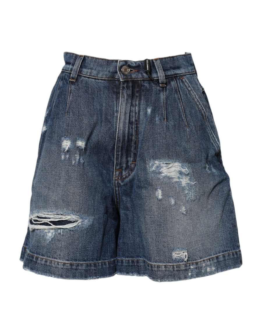 Dolce & Gabbana 100% Cotton bermuda shorts in blue