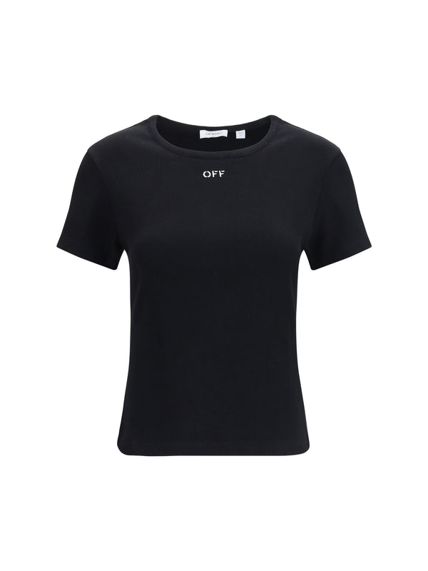 Off-White 97% Cotton; 3% Elastane t-shirt in black