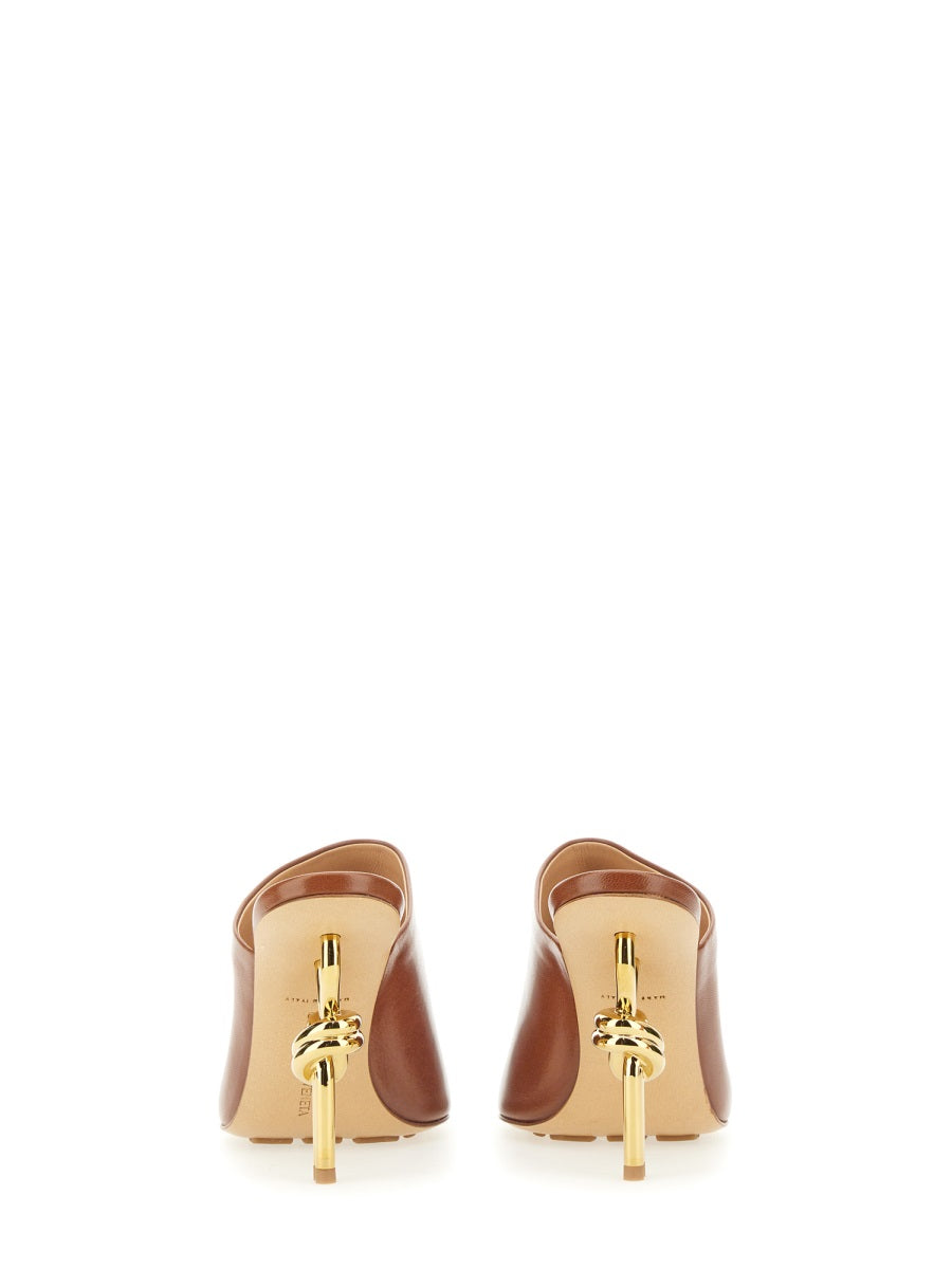 Mule Knot Brown Lambskin