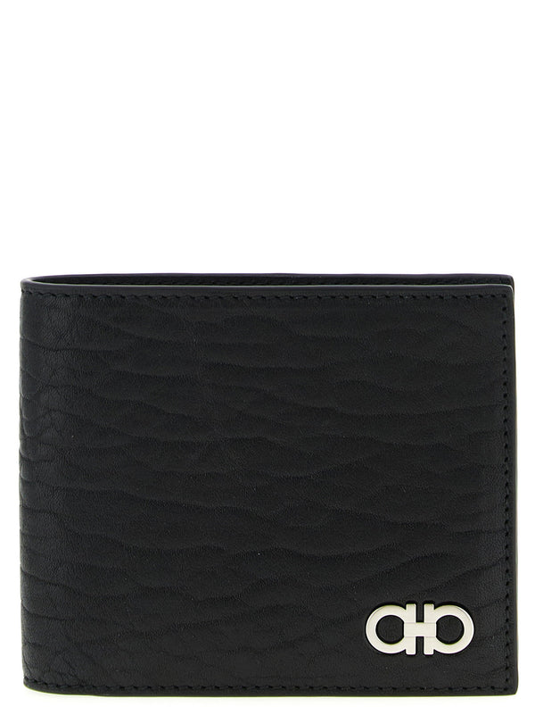 Ferragamo Gancini محفظة — أسود
