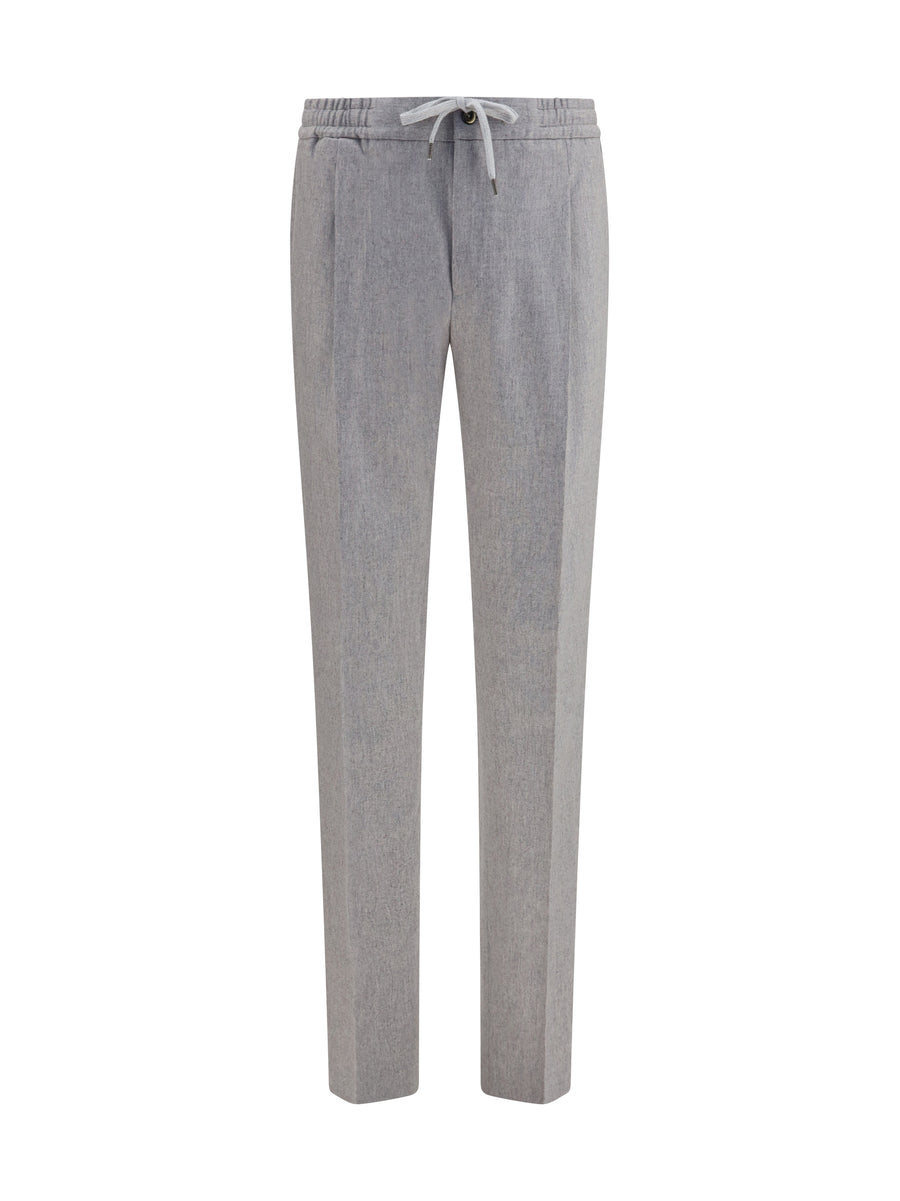 Pt Torino 90% Fleece Wool Ovis Aries; 8% Cashmere/Capra Hircus; 2% Elastane trousers in gray