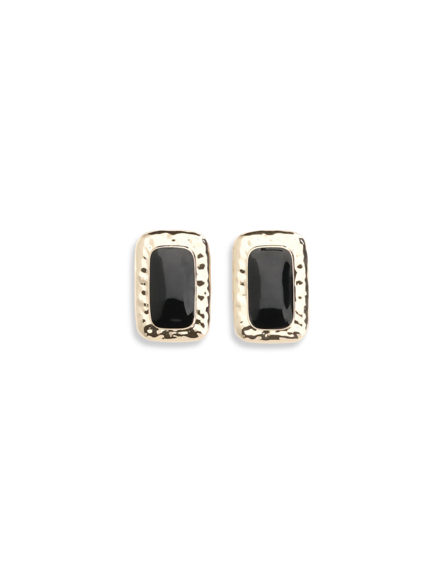 Earrings Mottled Gold Brass