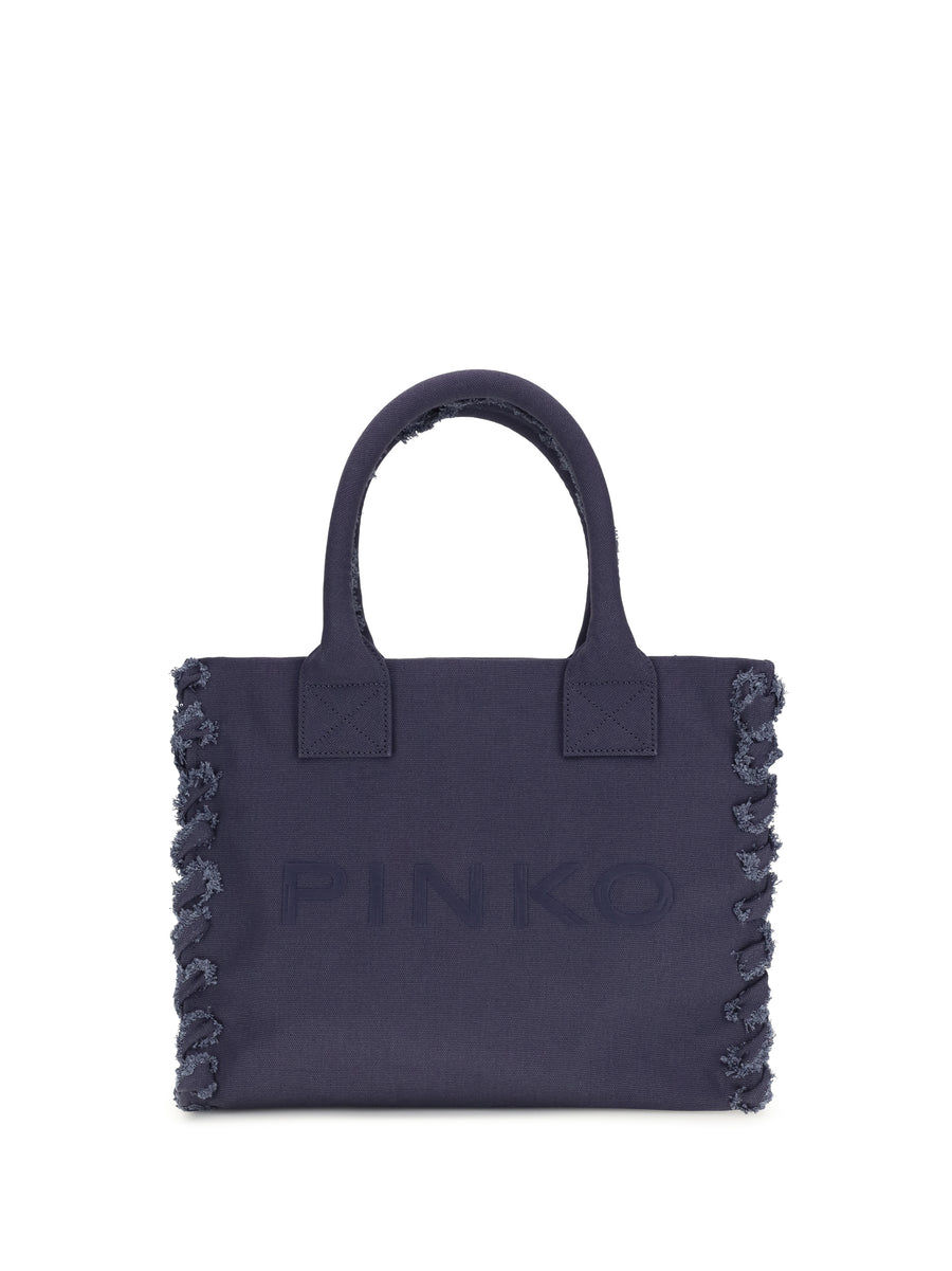 Pinko 100% Cotton tote bag in navy