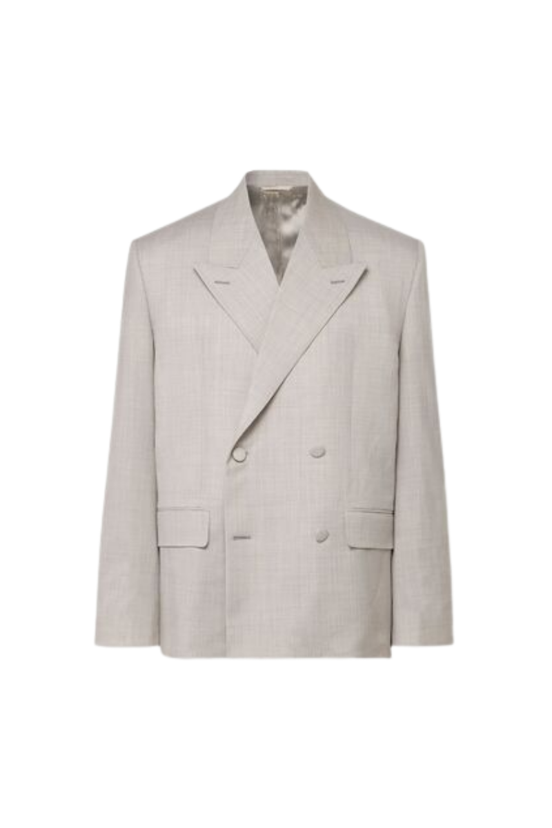Givenchy Peak Lapel Double Breasted Jacket_chalk White Clothing