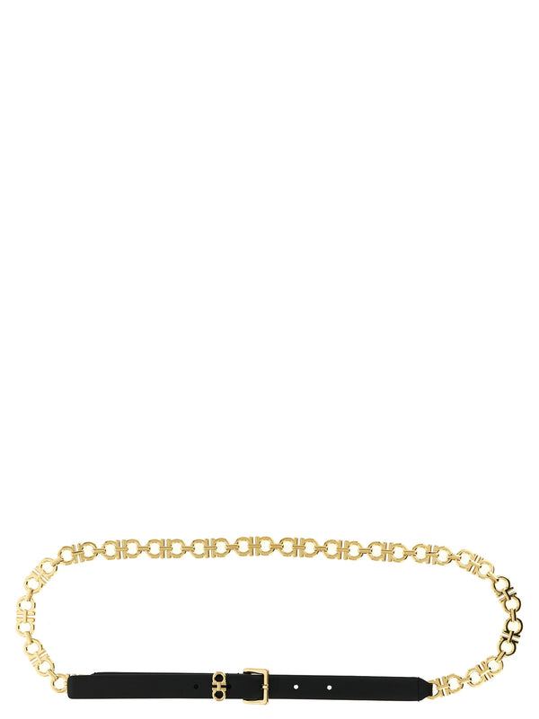 Ferragamo Gancini حزام — أسود