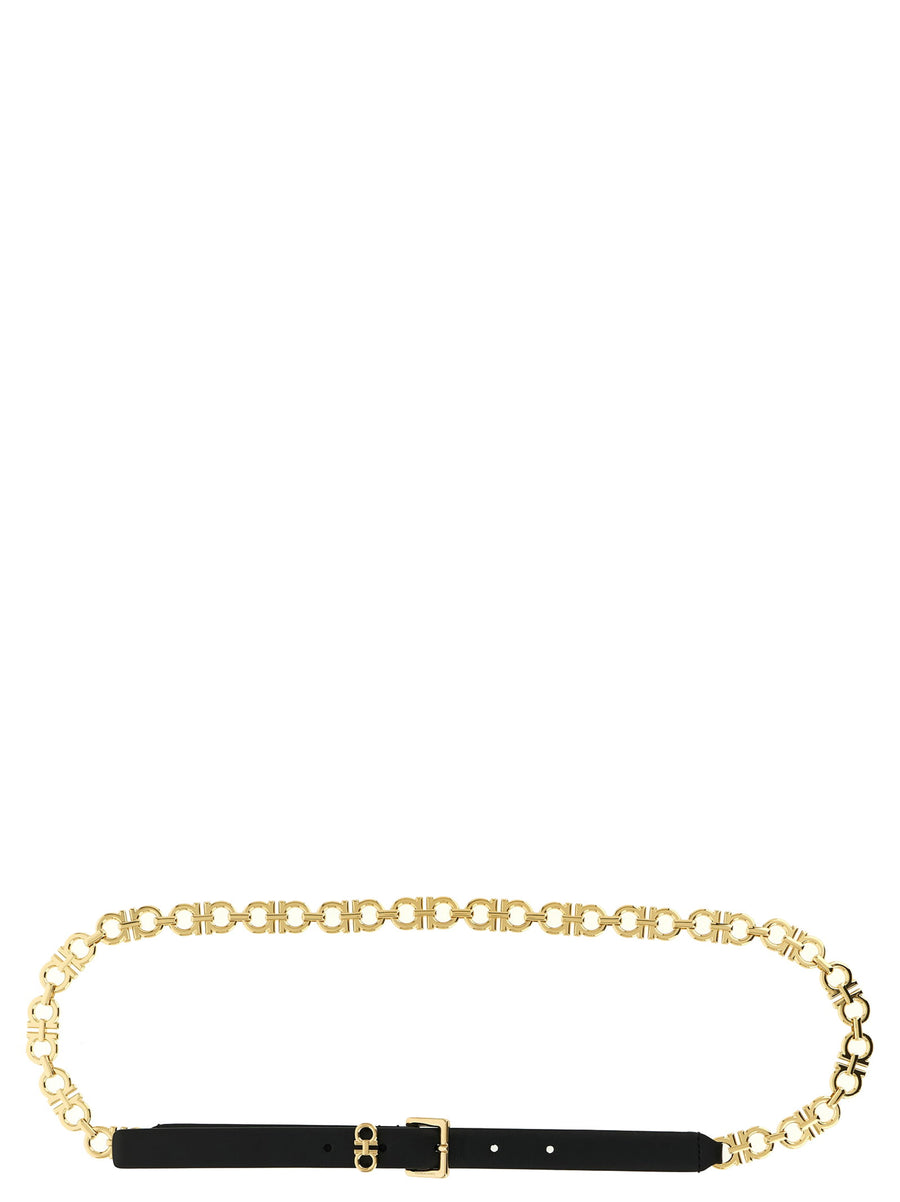 Ferragamo Gancini Belt — Black