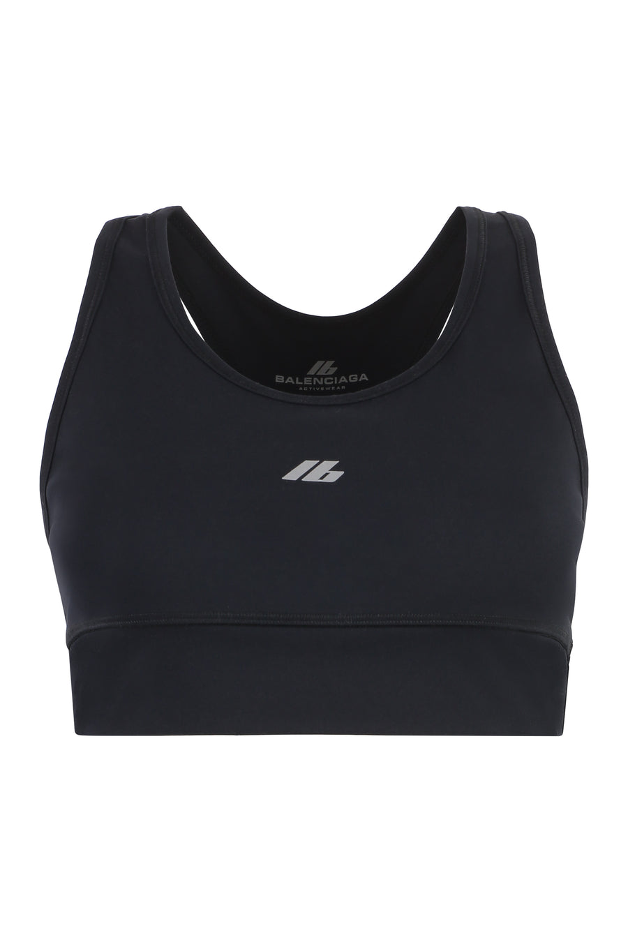 Black Sports Bra Polyamide Tops
