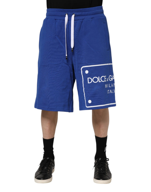 Dolce & Gabbana 100% Cotton bermuda shorts in blue