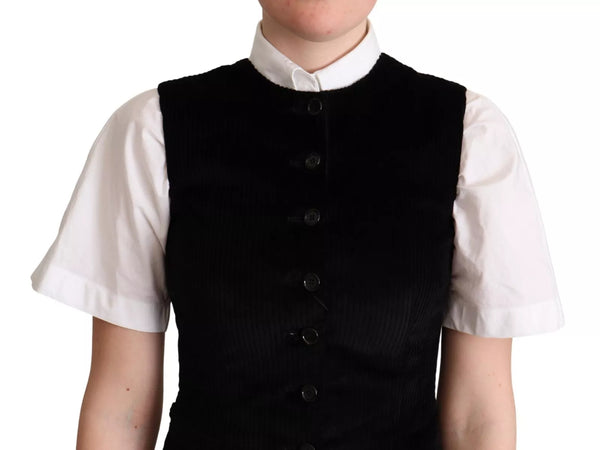 Dolce & Gabbana 98% Cotton vest in black