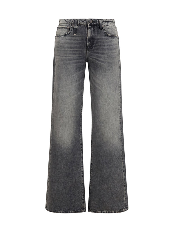 R13 100% cotton jeans in gray