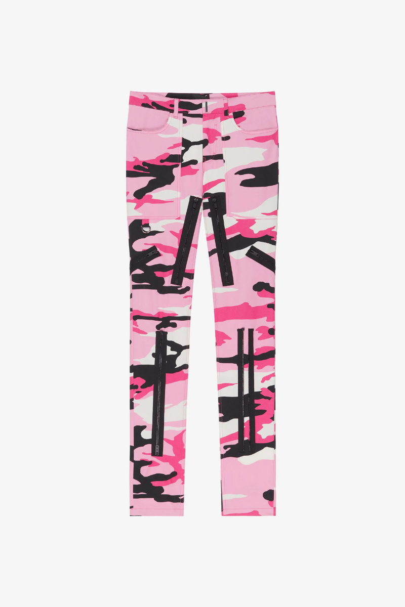 Givenchy Skinny Multi Zip Trousers_black-White-Pink White,black,multicolor,pink Clothing