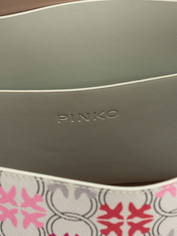Pinko 45% Polyethylene shopper bag in white