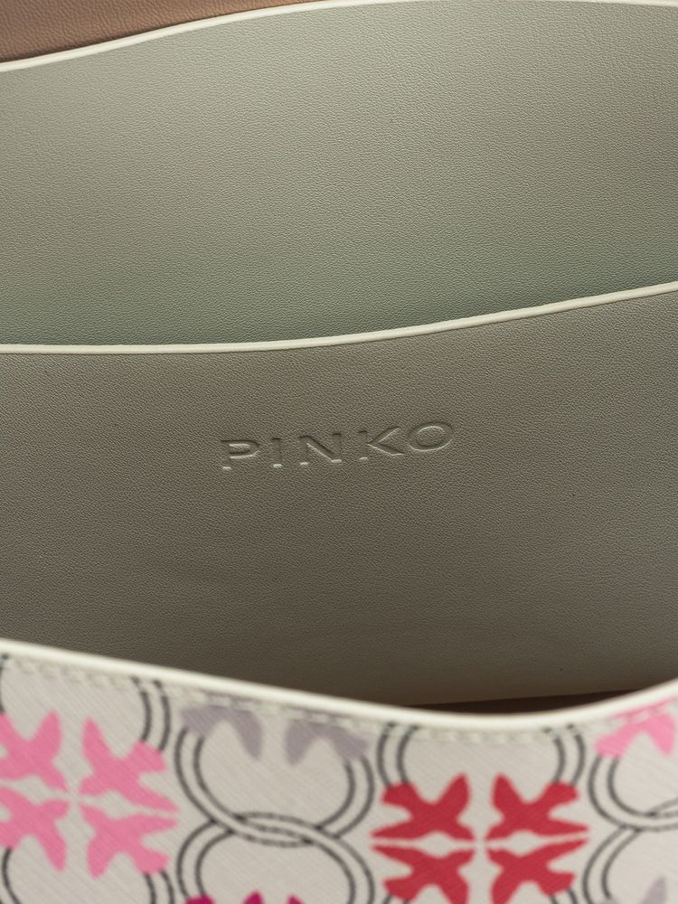Pinko 45% Polyethylene shopper bag in white