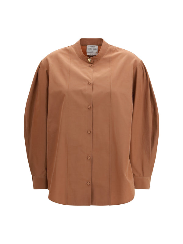 Forte_forte 52% Polyester; 48% Cotton shirt in beige