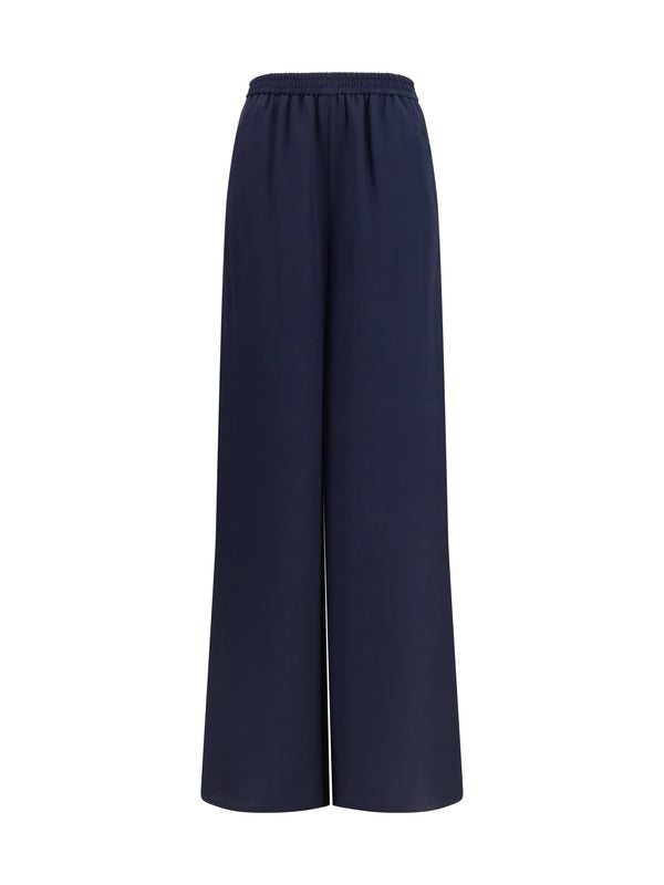 Max Mara 100% Silk trousers in navy