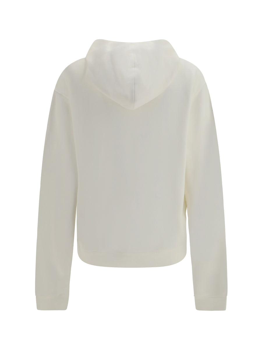 Hoodie Cotton And Cashmere Jersey White-Multicolour White/multicolour Sweatshirts