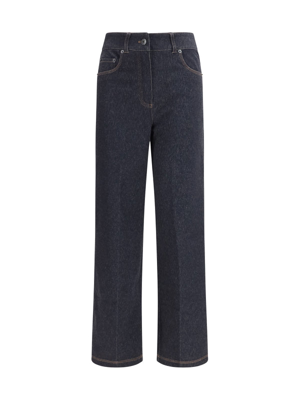 Max Mara Pure 57% Cotton jeans in navy