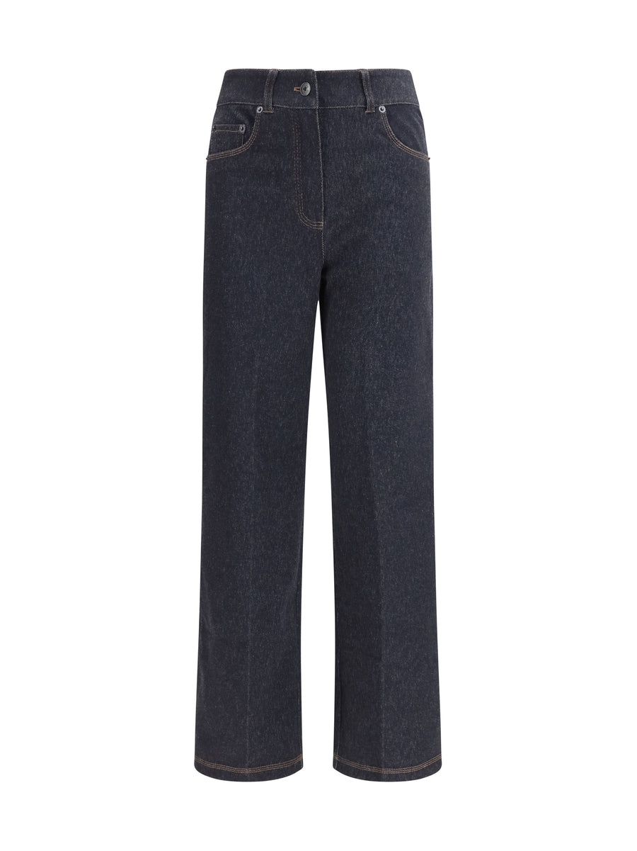 Max Mara Pure 57% Cotton jeans in navy
