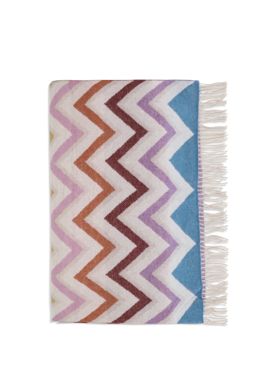 Missoni 80% wool ovis aries; 20% polyamide blanket in multicolor