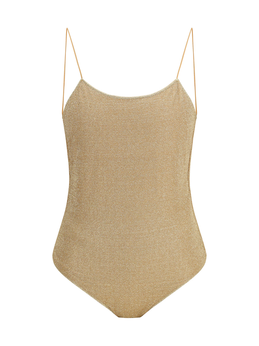 OséRee 36% Metal Metallic Metallised swimsuit in gold