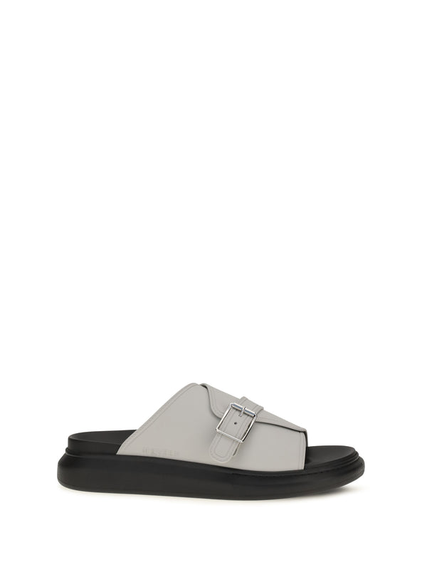 Alexander McQueen UPPER: 100% THERMOPLASTIC POLYURETHANE; SOLE: 100% RUBBER slide sandals in gray