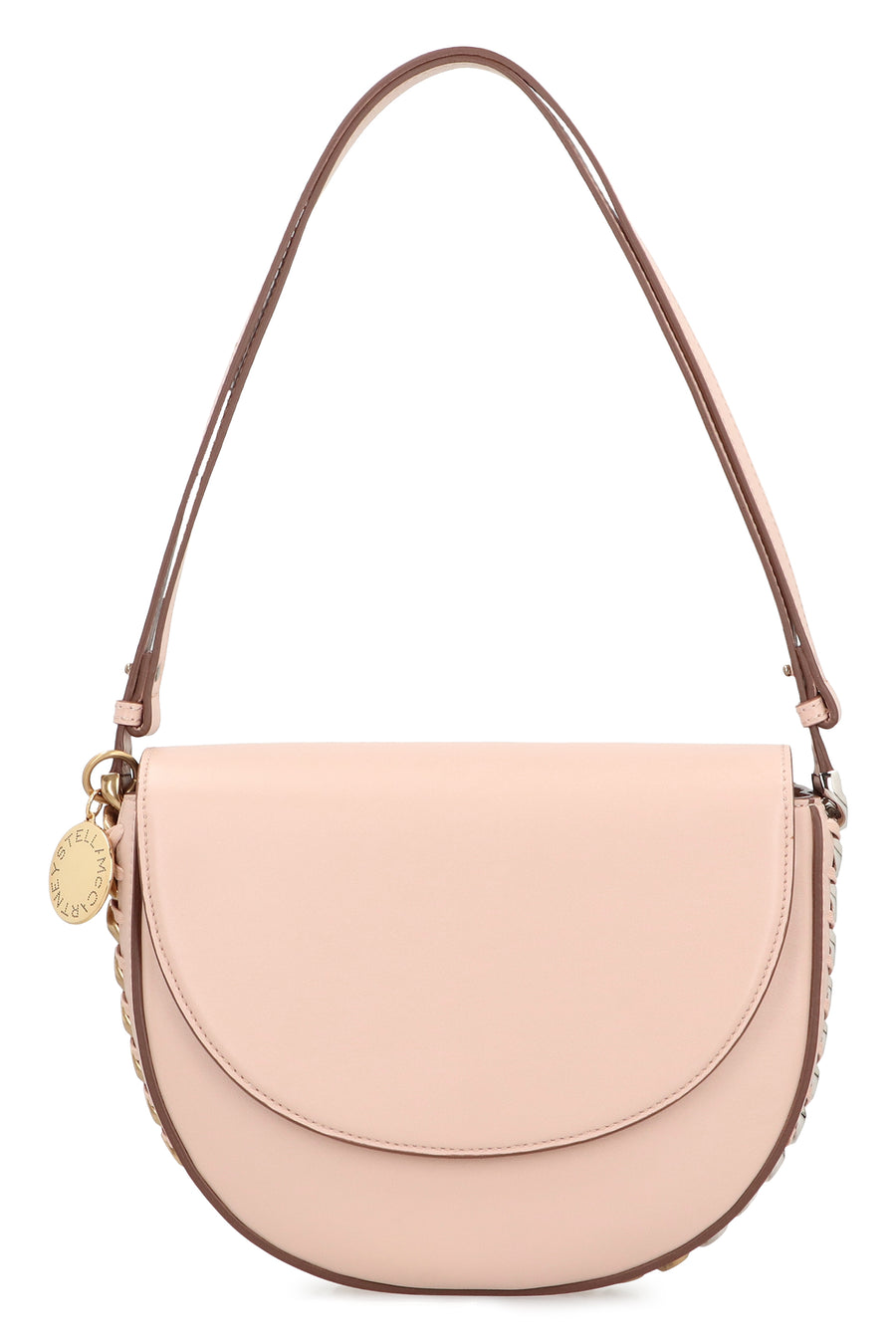 Medium Shoulder Bag With Flap Pink Polyester