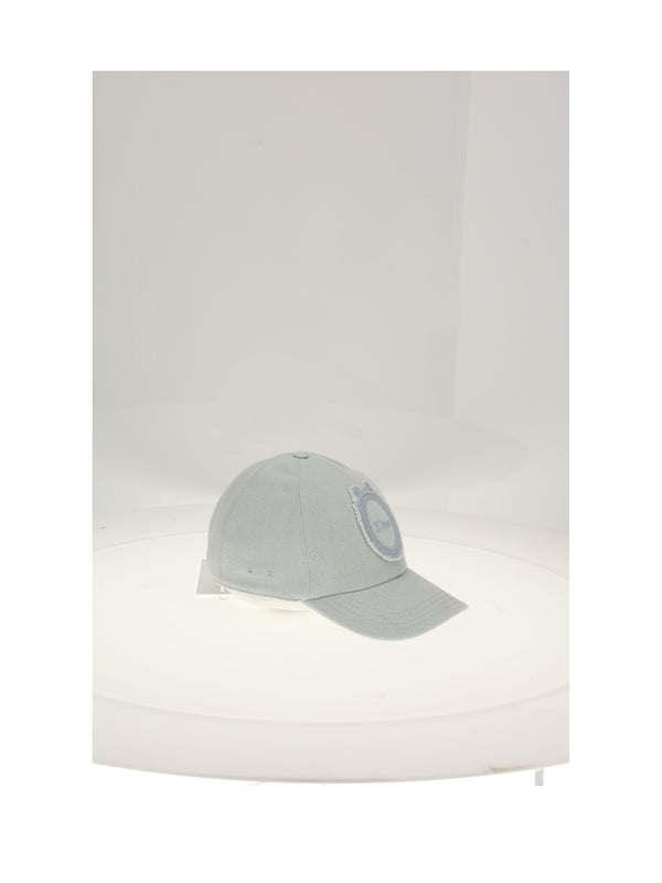 Hat D Player Medallion Denim Blue Cotton