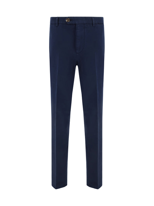 Brunello Cucinelli 100% COTTON trousers in navy