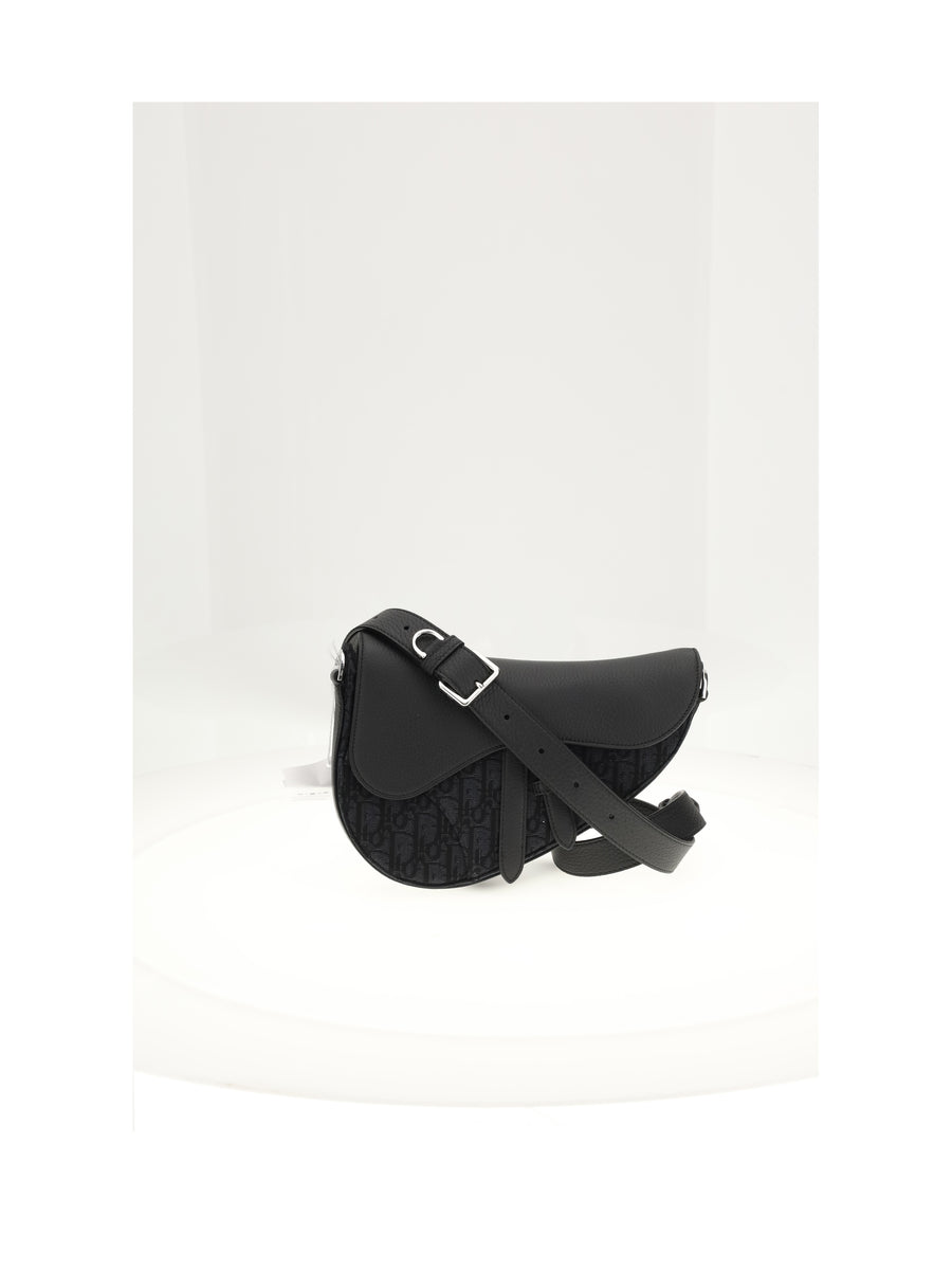 Clutch Bag Black Calf Leather Black/multicolour (bos Taurus)
