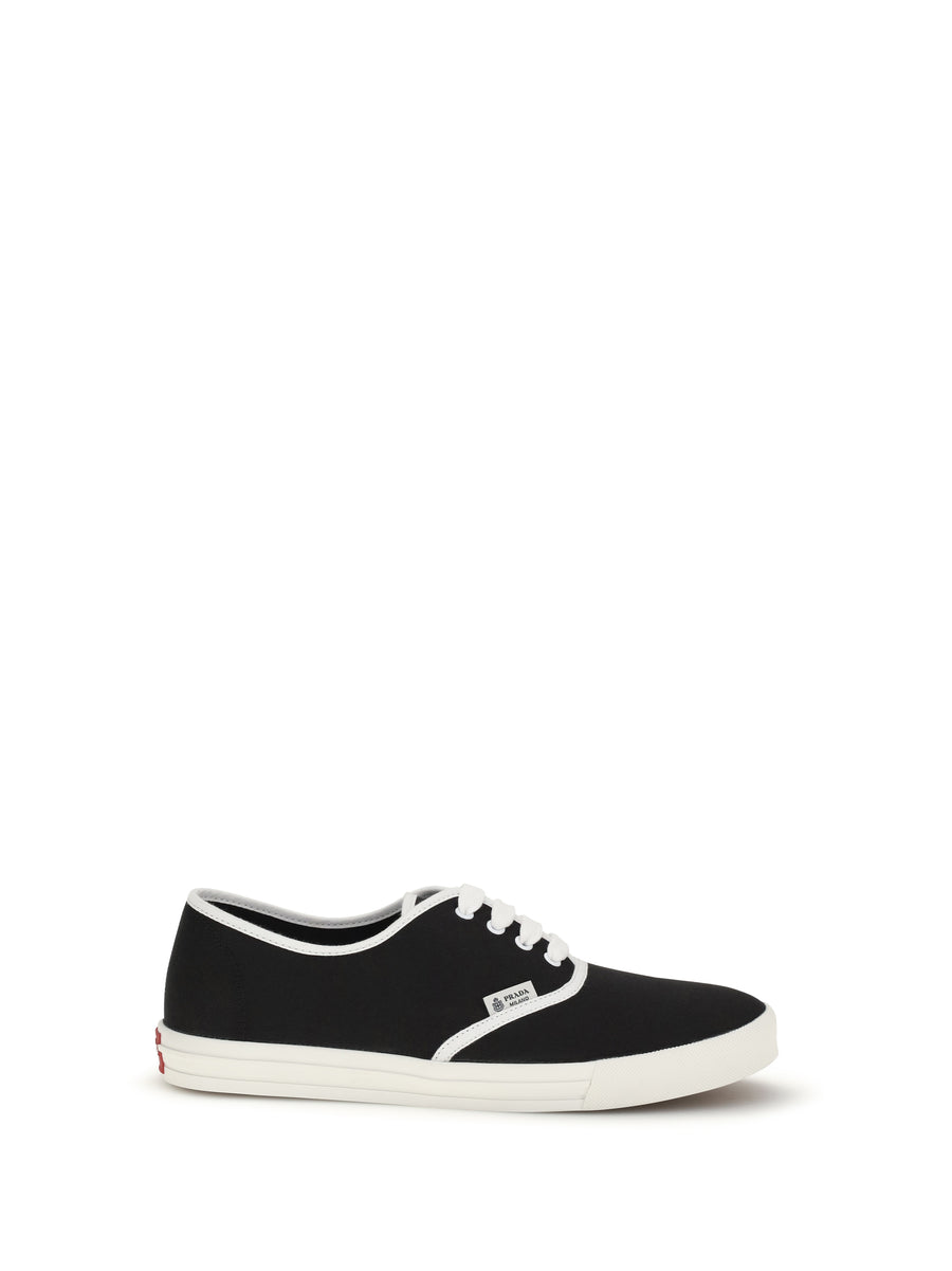 Prada Upper: 100% Cotton; Sole: 100% Rubber sneakers in black